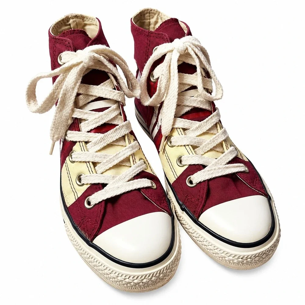 CONVERSE Chuck Taylor All Star Rare Vintage Women/7 Men/5 Red Ivory Retro Stripe